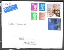 2012 Cover From England To Argentina - Cartas & Documentos