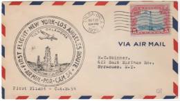 NEW YORK > LOS ANGELES 25/10/1930 - 1c. 1918-1940 Lettres