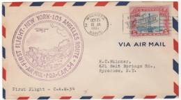 NEW YORK > LOS ANGELES  25/10/1930 WICHITA - 1c. 1918-1940 Lettres