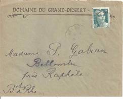 N°Y&T 713  LANGON             Vers    BELLOMBRE Le   16 JUILLET1945 - Storia Postale