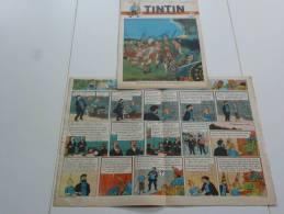 JOURNAL TINTIN N°9 1948 LAUDY + DOUBLE PAGE CENTRALE TEMPLE SOLEIL - Tintin