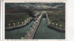 BR44623 Miraflores Locks By Moonlight   Panama Canal   2  Scans - Panama