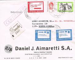 0345. Carta Aerea Certificada SAN FRANCISCO (Argentina) 1978 - Briefe U. Dokumente