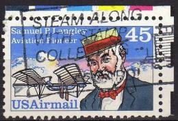 1988 Stati Uniti Pionieri Dell'aviazione S.P.Langley - 3a. 1961-… Afgestempeld