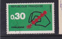 FRANCE N° 1719 30C VERT ET ROUGE CODE POSTAL BALLES BORDEES DE BLANC OBL - Ongebruikt