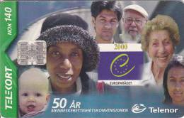 Norway, N185, Menneskerettigheter, Human Rights, CN : C08041790, 2 Scans. . - Norvège