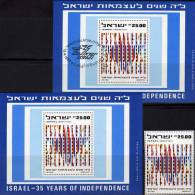 35 Jahre Unabhängigkeit 1983 Graphik Israel 927,Block 23 **/o 13€ Davidstern Künstler Agam Hb Bloc History Sheet Bf Asia - Nuevos (sin Tab)