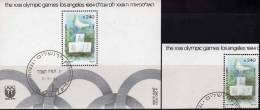 Sommer-Olympiade 1984 Los Angeles Israel 969 Plus Block 26 O 16€ Taube Auf Siegerpodest Sport Bloc Olympic Sheet Bf Asia - Used Stamps (without Tabs)