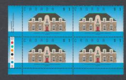 Canada Architecture Library Building Toronto 1989  #1181 Lower Left Corner PB1 MNH - Blocs-feuillets