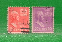 4  ESTADOS UNIDOS 1938-1954  "John Quince Adams Y Wiliam Taft - Used Stamps