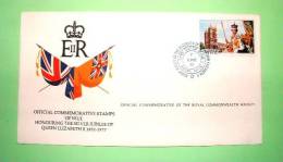 Niue 1977 FDC Cover - Silver Jubilee Elizabeth II Of England - Flags - Crown - Westminster Abbey - Niue