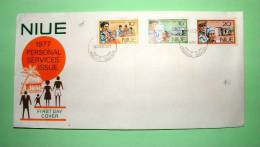 Niue 1977 FDC Cover - Mothers And Infants - Baby Dental Clinic Ambulance - Care Of Aged - Eldery - Coconut - Niue