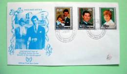 Niue 1981 FDC Cover - Prince Charles And Lady Diana - Overprinted "+5" - Niue