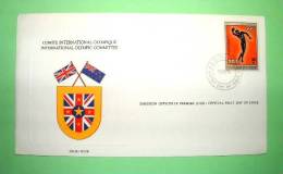 Niue 1984 FDC Cover  - Sport Summer Olympics Los Angeles - Greek - Discus - Flags - Niue