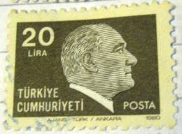 Turkey 1980 Kemal Ataturk 20l - Used - Usados