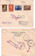 R- Envelope / Cover – Travel First Day  Bulgaria / U.S.A -1948 25th Anniversary Of National Insurrection - Lettres & Documents