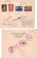 R- Envelope / Cover – Travel First Day  Bulgaria / U.S.A -1948 25th Anniversary Of National Insurrection - Covers & Documents