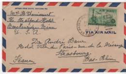 Enveloppe Etat Unis  St Paul Hotel Statford  Etat Unis Pour Strasbourg  Bas  Rhin1948    Air Mail - 1941-60