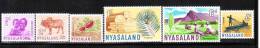 Nyasaland 1964 Def Timber Fishing Peanuts MLH - Rhodésie & Nyasaland (1954-1963)