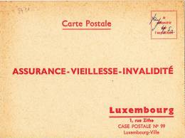 8471# CARTE POSTALE ASSURANCE VIEILLESSE INVALIDITE AFFRANCHISSEMENT NUMERAIRE ARLON LUXEMBOURG 1973 - Lettres & Documents