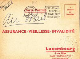 8478# CARTE POSTALE ASSURANCE VIEILLESSE INVALIDITE Obl REXDALE ONTARIO CANADA LUXEMBOURG 1973 - Covers & Documents