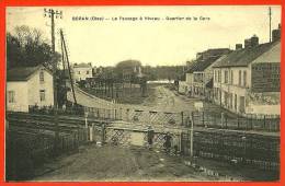CPA 60 BORAN Oise - Le Passage à Niveau - Quartier De La Gare (Chemin De Fer) ° édition A L'Hoste - Boran-sur-Oise