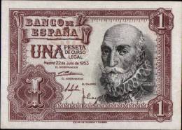 TRES TRES BEAU BILLET DE UN PESETAS _ ISSUE DE 1953 - 1-2 Peseten