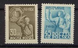 Poland Polen Mi# 688-89 ** Tag Des Kindes 1951 - Unused Stamps