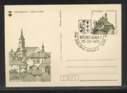 POLAND 1975 BIELSKO BIALA DAYS COMM CANCEL ON PC TOWN CREST HERALDRY - Enveloppes