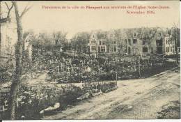 BELGIQUE .NIEUPORT . PANORAMA DE LA VILLE AUX ENVIRONS DE L EGLISE NOTRE DAME . NOVEMBRE 1916 - Andere & Zonder Classificatie