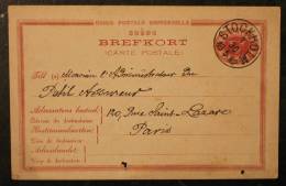 Brefkort Stockholm Pour Paris - Postal Stationery