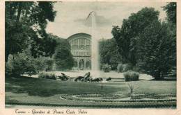 1929  -  TORINO  -  GIARDINI DI PIAZZA CARLO FELICE - Parken & Tuinen