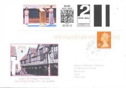 UK Olympic Games London 2012 Postcard; Torch Relay Through Much Wenlock Smart Stamp; Handover Ceremony Athens, RARE - Eté 2012: Londres