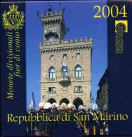 San Marin Marino Coffret Officiel BU 1 Cent à 5 Euro 2004 Bartolomeo Borghesi Argent KM MS64 - San Marino