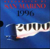 San Marin Marino Coffret Officiel BU 1 à 1000 Lire 1996 26 Siècles De Philosophie Argent KM MS56 - San Marino