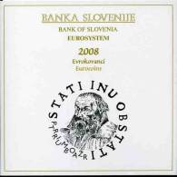 Slovénie Slovenia Coffret Officiel BU 1 Cent à 3 Euro 2008 Présidence De L'Union Européenne - Slovenia