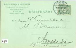 BRIEFKAART Uit 1915 * Van LEIDEN  Naar AMSTERDAM (6981) - Cartas & Documentos