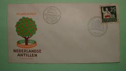 Netherlands Antilles (Curacao) 1963 FDC Cover - Prince William Of Orange - Orange Tree - Arms Lions - Antillen