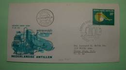 Netherlands Antilles (Curacao) 1963 FDC Cover To USA - Chemical Equipment - Chemical Factories In Aruba - Flag - Antilles