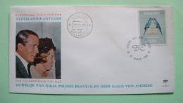 Netherlands Antilles (Curacao) 1966 FDC Cover - Wedding Rings - Parrot Birds - Princess Beatrix And Prince Bernhard - Antilles