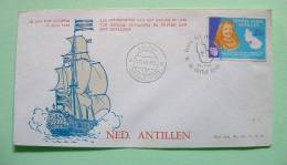 Netherlands Antilles (Curacao) 1966 FDC Cover - Map Ship - Administrator De Ruyter - Antilles