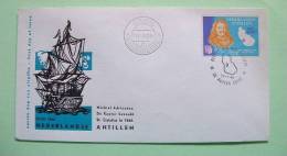 Netherlands Antilles (Curacao) 1966 FDC Cover - Map Ship - Administrator De Ruyter - Antillen