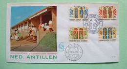 Netherlands Antilles (Curacao) 1966 FDC Cover - Liberal Arts And Grammar - Arithmetic - Astronomy - Music - Geometry - West Indies