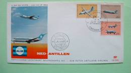 Netherlands Antilles (Curacao) 1968 FDC Cover - Dutch Airlines - Planes - Antillas Holandesas