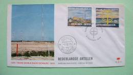 Netherlands Antilles (Curacao) 1970 FDC Cover - Radio Bonaire Waves And Cross Antenna - Antillas Holandesas