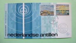 Netherlands Antilles (Curacao) 1970 FDC Cover - Radio Bonaire Waves And Cross Antenna - Antillen