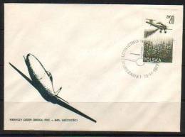 POLAND FDC 1977 MODERN AVIATION Glider Planes Aircraft Airplane Spraying Forest Pine Trees - FDC