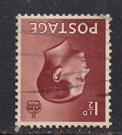 GB 1936 KEV111 1 1/2d RED BROWN STAMP INVERT WMK SG 459 Wi..( E866) - Used Stamps