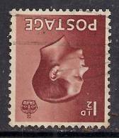 GB 1936 KEV111 1 1/2d RED BROWN STAMP INVERT WMK SG 459 Wi..( G623 ) - Used Stamps