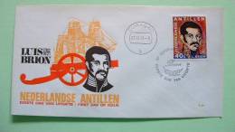 Netherlands Antilles (Curacao) 1971 FDC Cover - Pedro Luis Brion - Naval Ship Cannon - Antilles